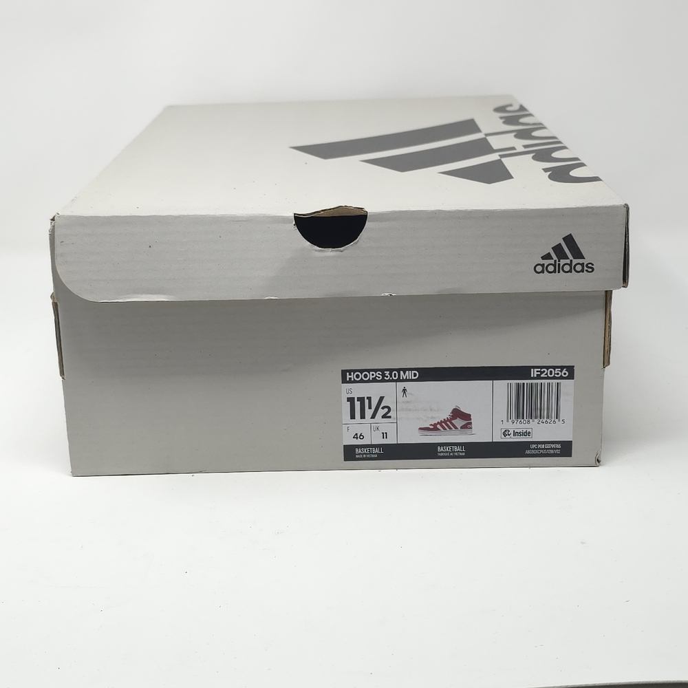 adidas Men’s Hoops 3.0 Mid Basketball Shoes Red - Picture 11 of 11